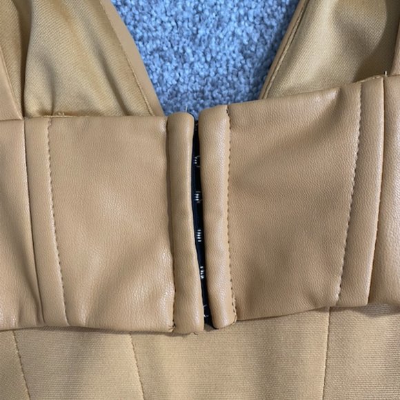 Zara - Corsetry faux leather top caramel - Picture 4 of 9
